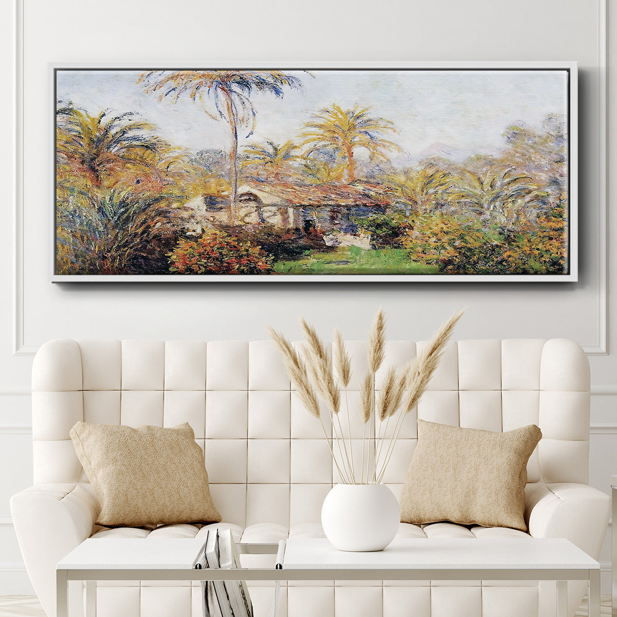 Small Country Farm in Bordighera, 1884 - Floater Framed Canvas Print
