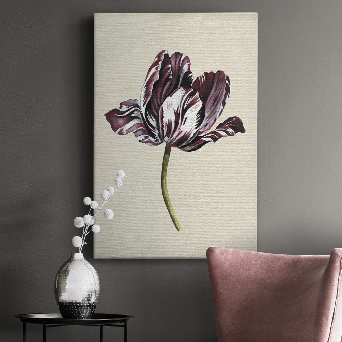 Antique Tulip Study I Premium Gallery Wrapped Canvas - Ready to Hang