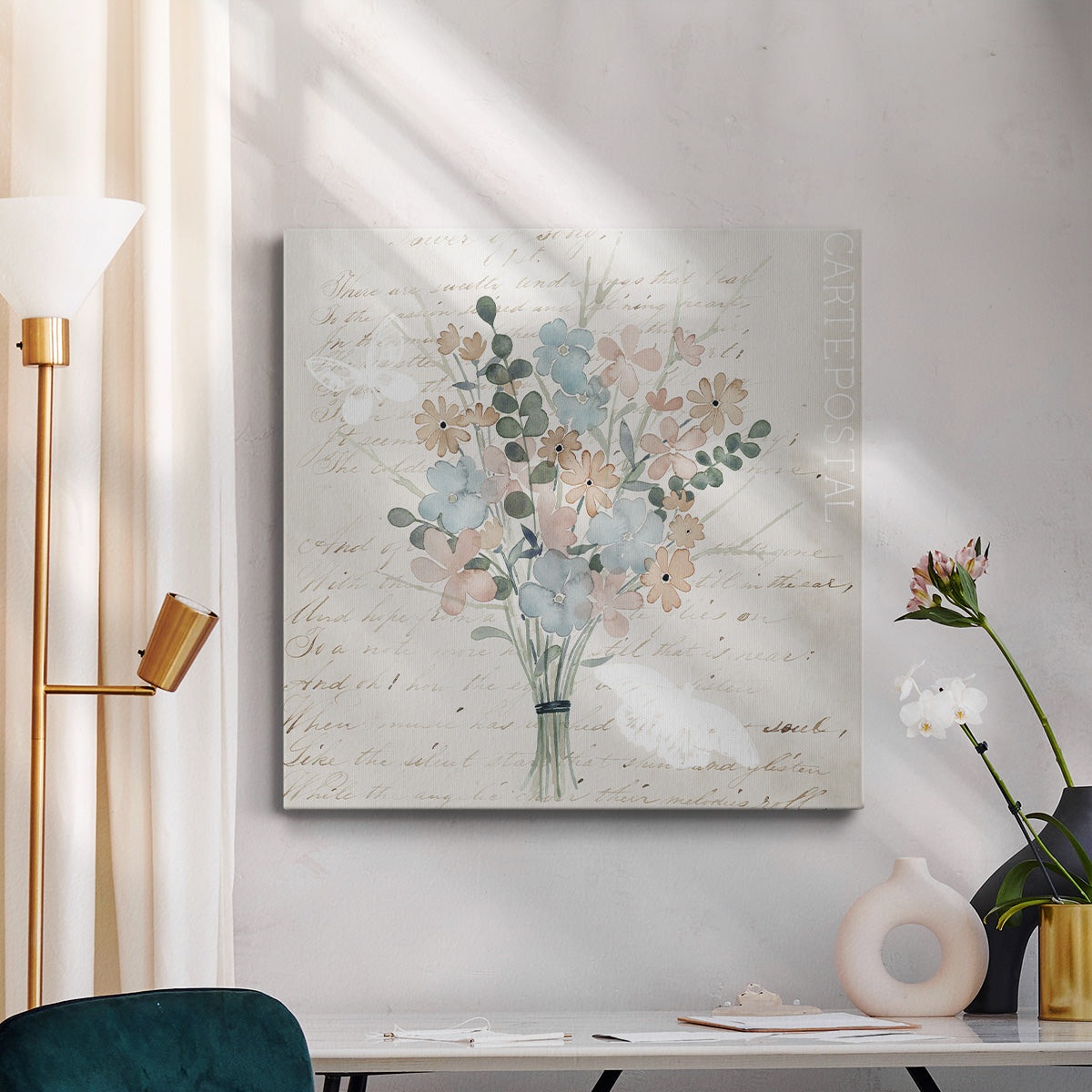 Fleurs Pastel I - Canvas Art Print