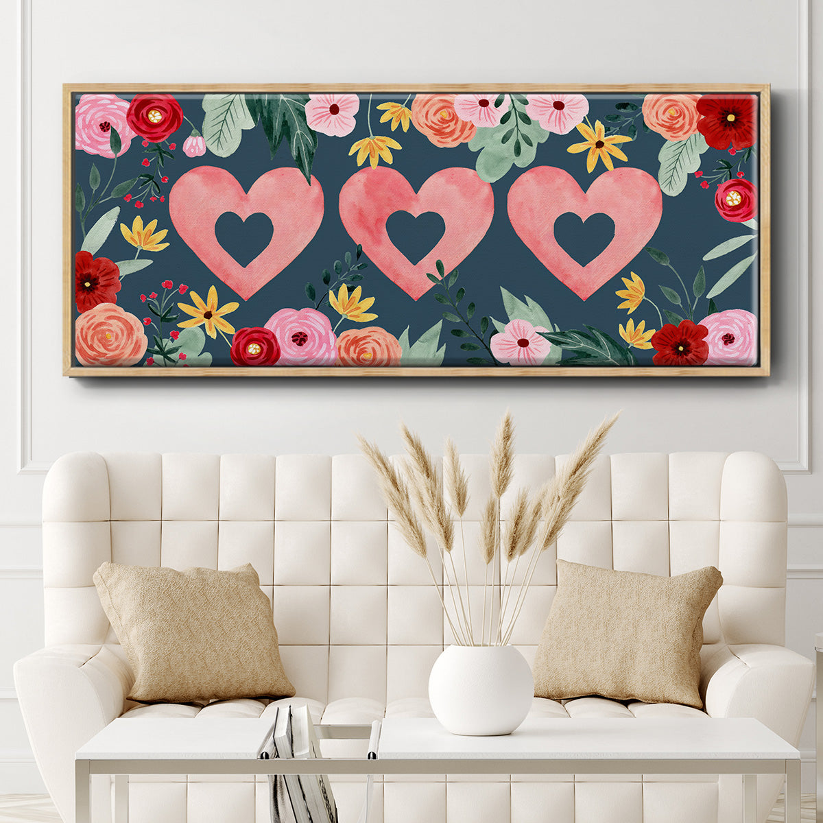 Sweet Hearts Collection D - Floater Framed Canvas Print