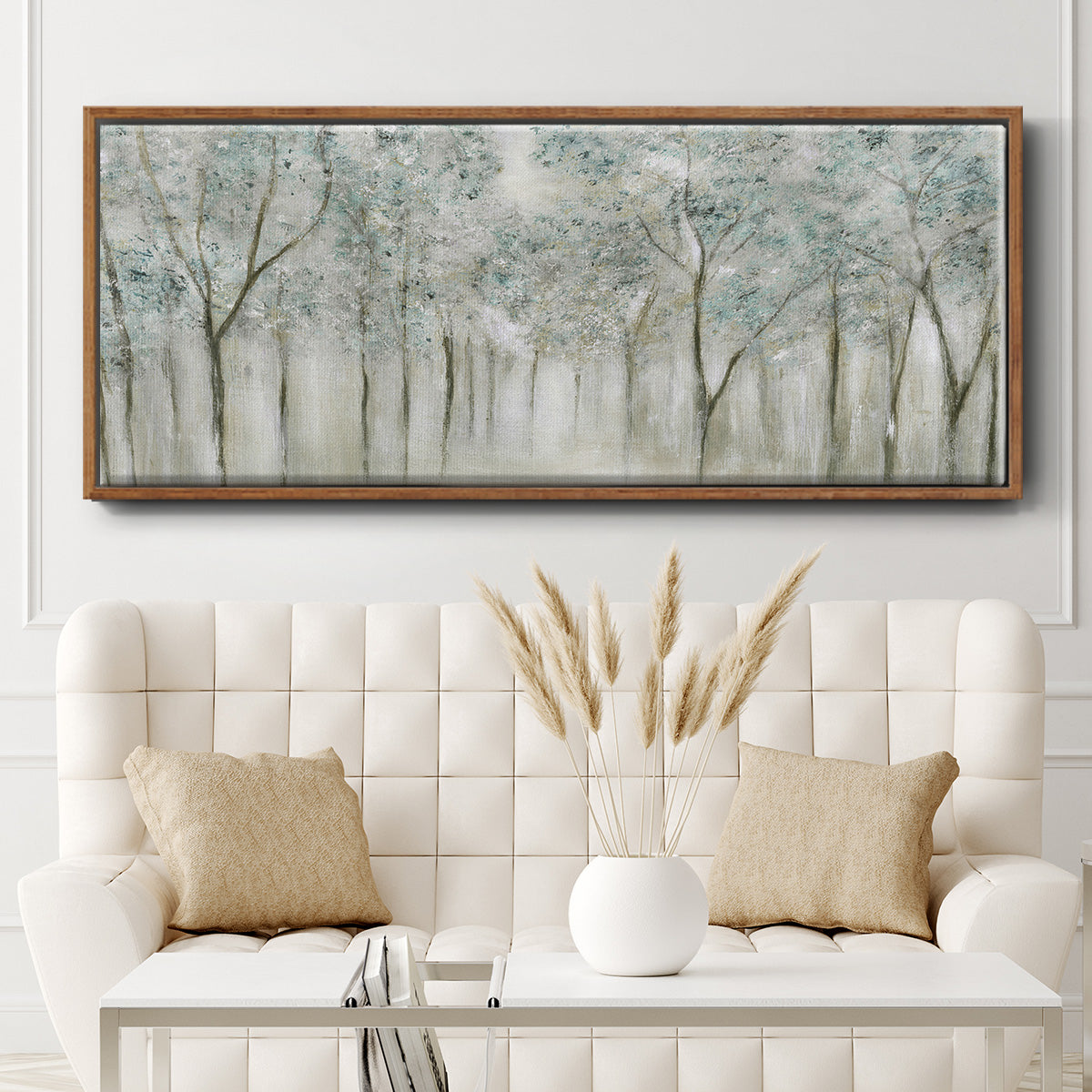 Neutral Spring - Floater Framed Canvas Print