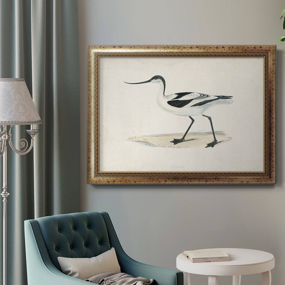 Morris Sandpipers IV Premium Framed Canvas- Ready to Hang