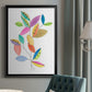 Color Pop Leaves II - Modern Framed Canvas Print