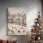Frostlit Nativity Village - Canvas Art Print