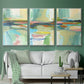 Radiant Horizon I - Framed Premium Gallery Wrapped Canvas L Frame 3 Piece Set - Ready to Hang