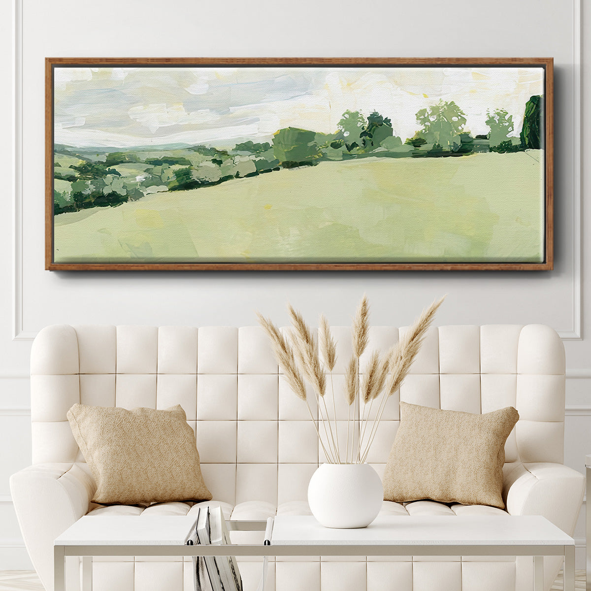 Pearly Pasture II - Floater Framed Canvas Print