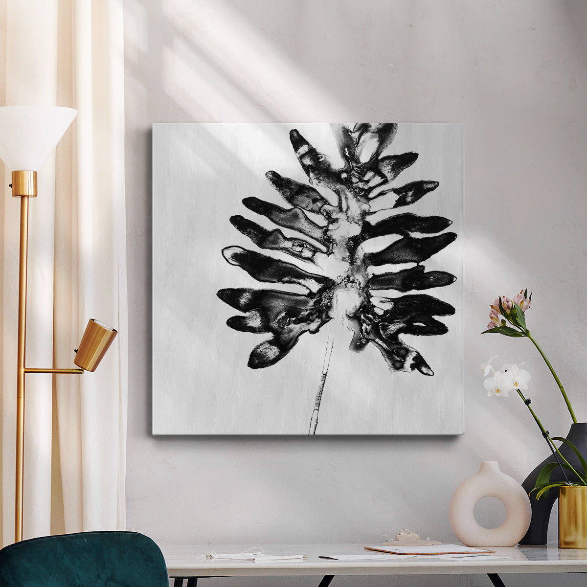 Monochrome Tropic III - Canvas Art Print