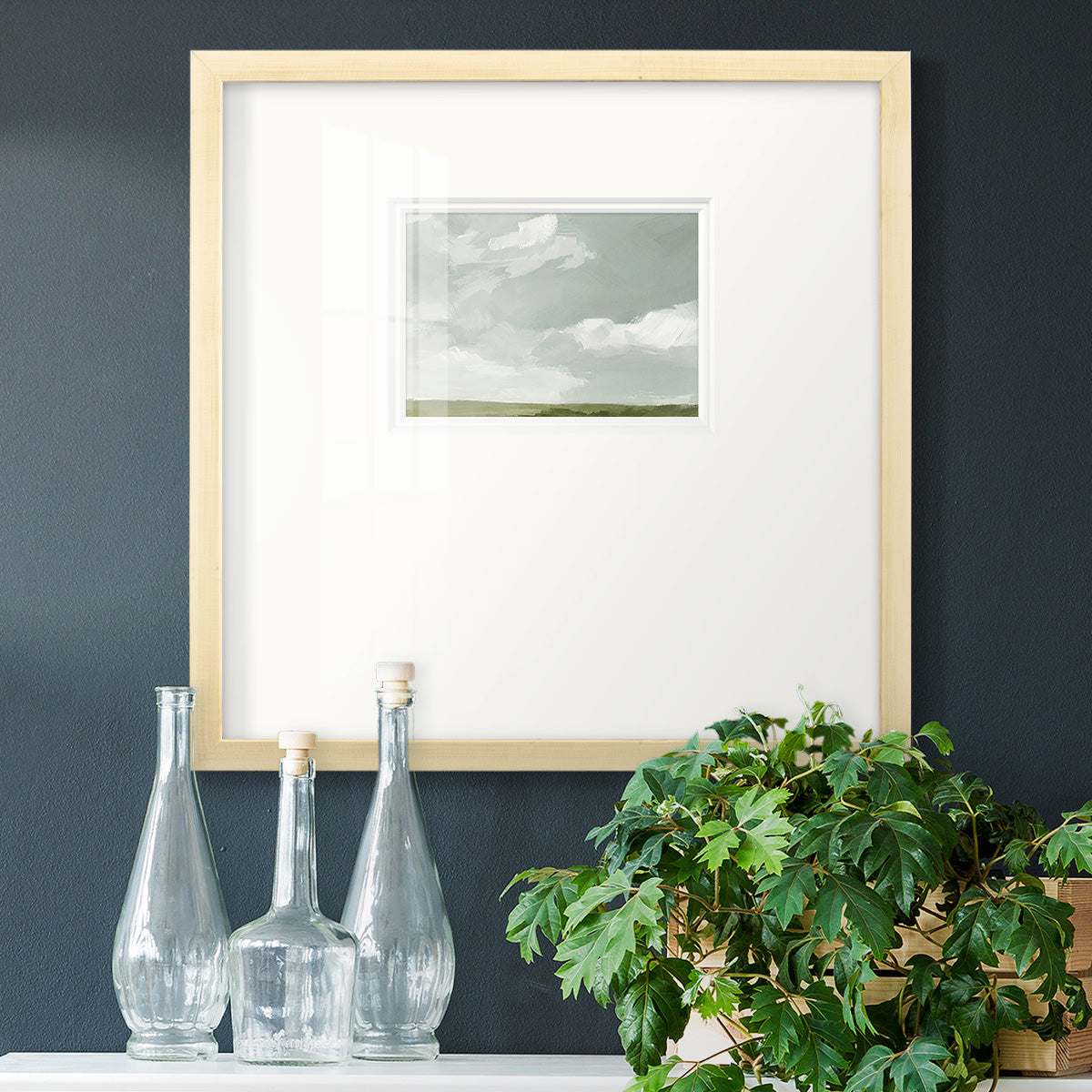 Gray Stone Sky II Premium Framed Print Double Matboard