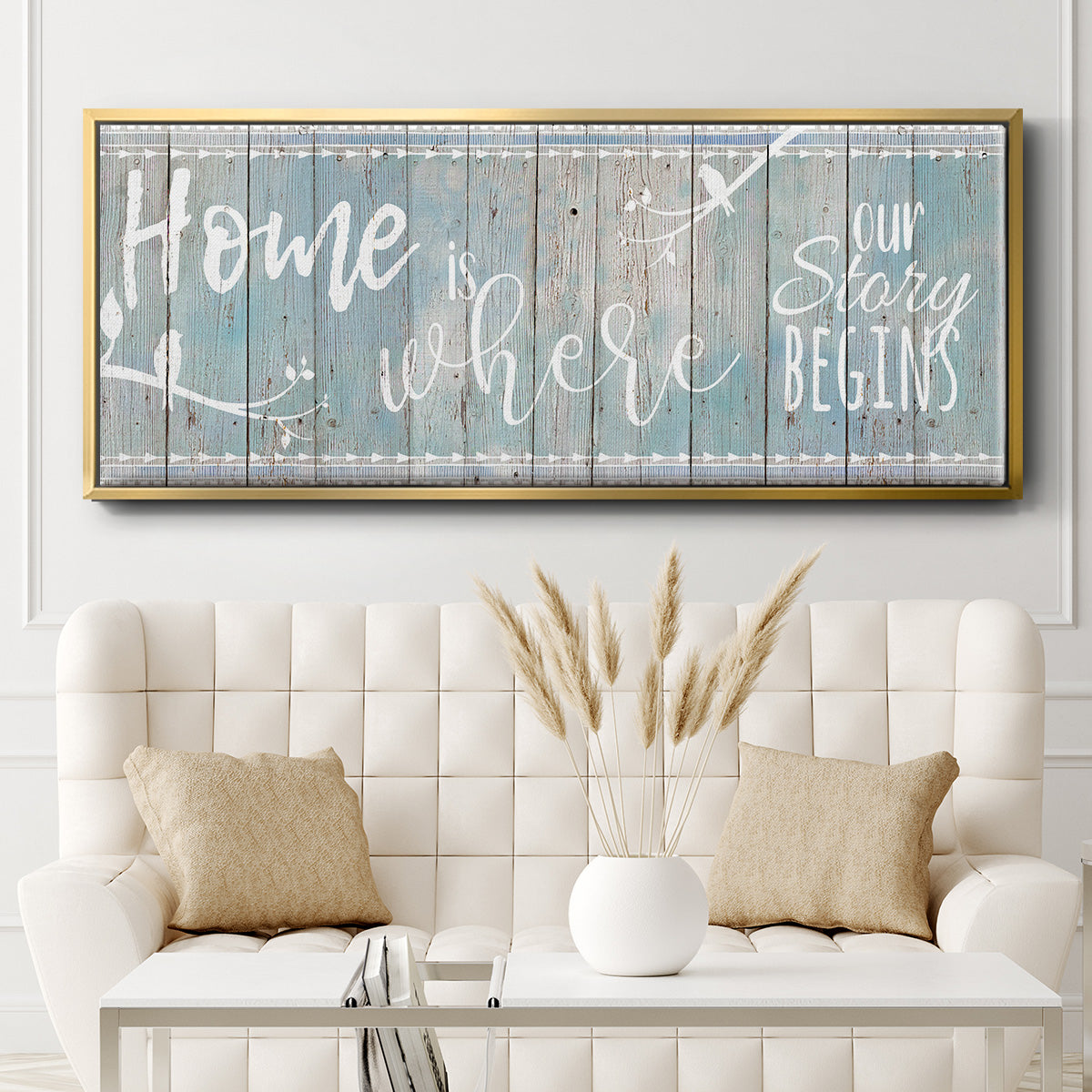 Home Story - Floater Framed Canvas Print