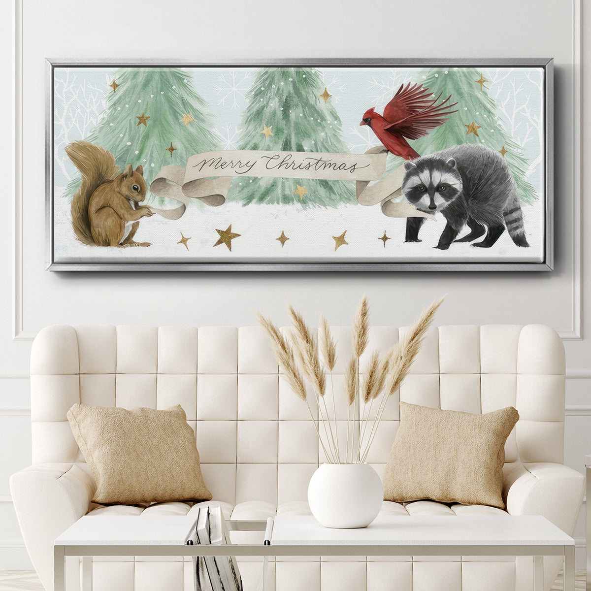 Christmas in the Forest Collection D - Floater Framed Canvas Print