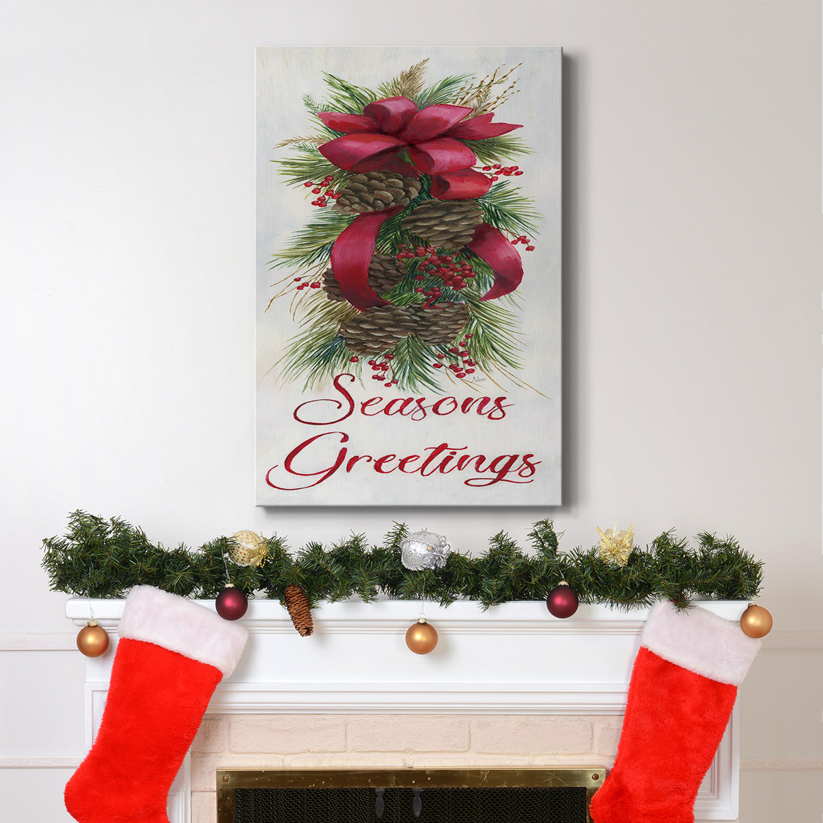 Seasons Greetings - Canvas Art Print