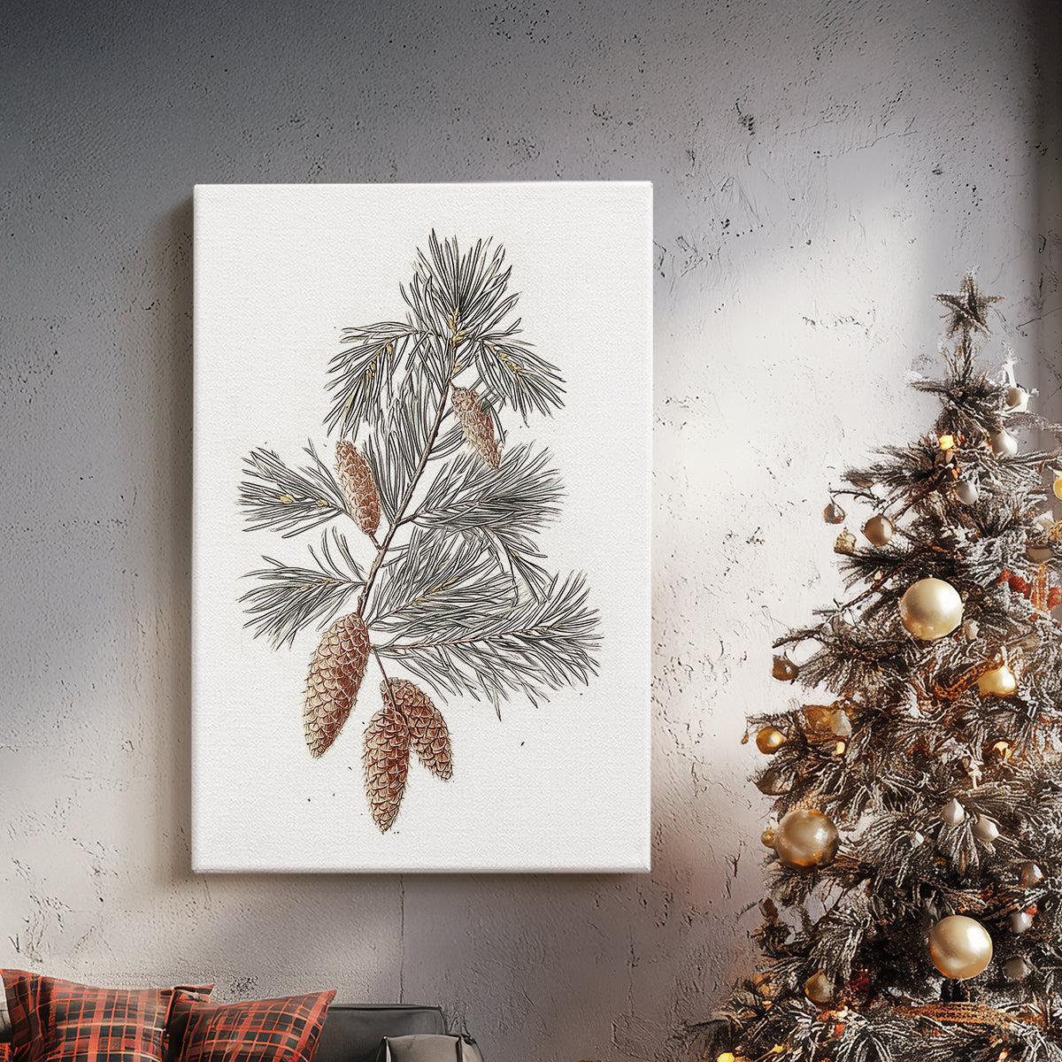 Silver Whisper of Carols - Canvas Art Print