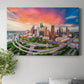 Houston, Texas, USA Skyline at Sunset - Canvas Art Print