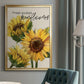 Fresh Picked Sunflowers - Modern Framed Canvas Print