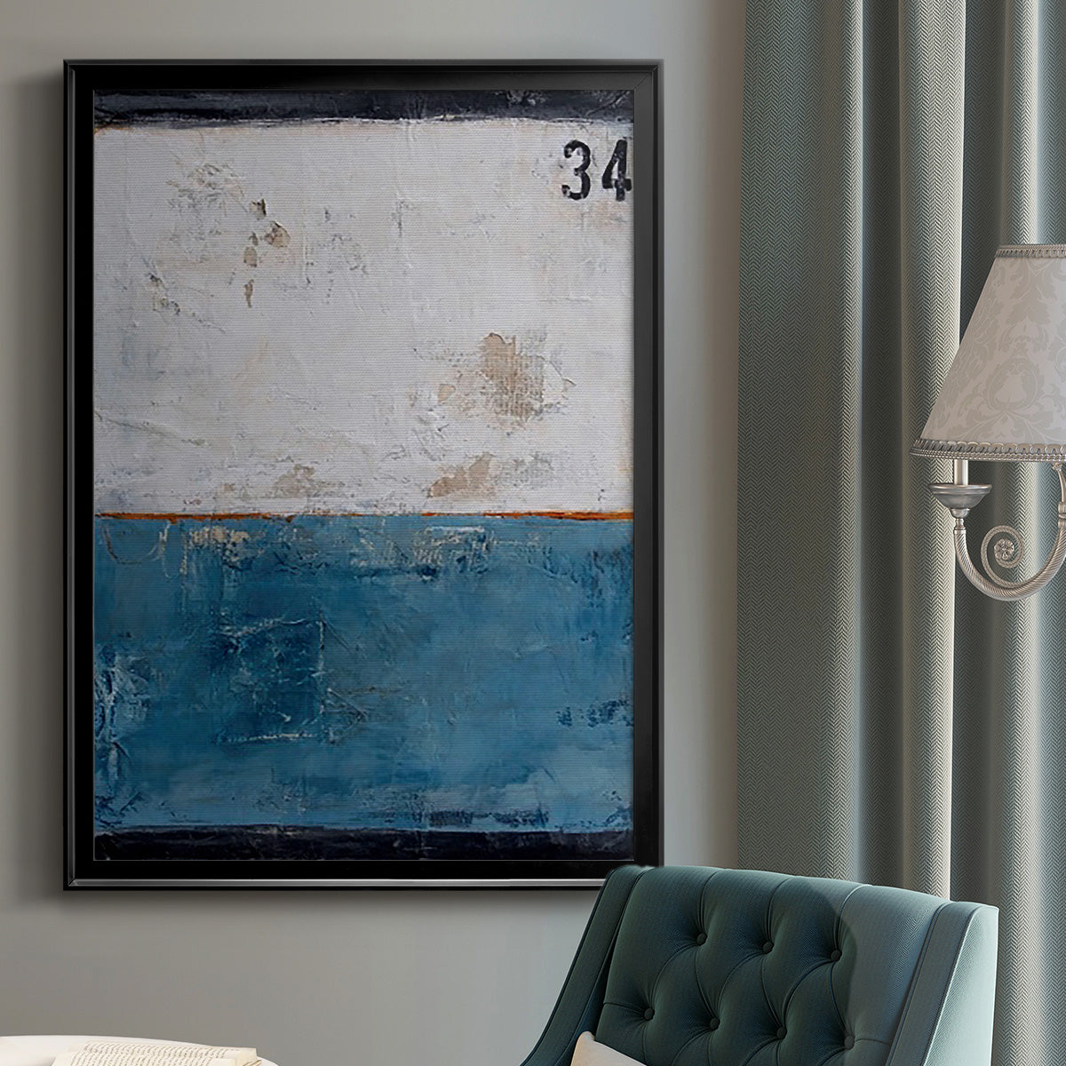 Take 34 - Modern Framed Canvas Print