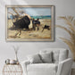 Impressionist nautical work scene by Édouard Manet in an ornate champagne frame displayed in a bright interior setting.