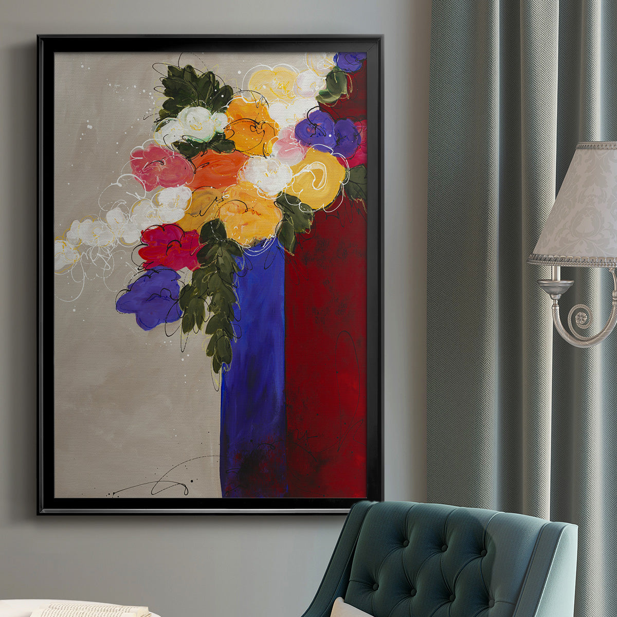 For Me - Modern Framed Canvas Print