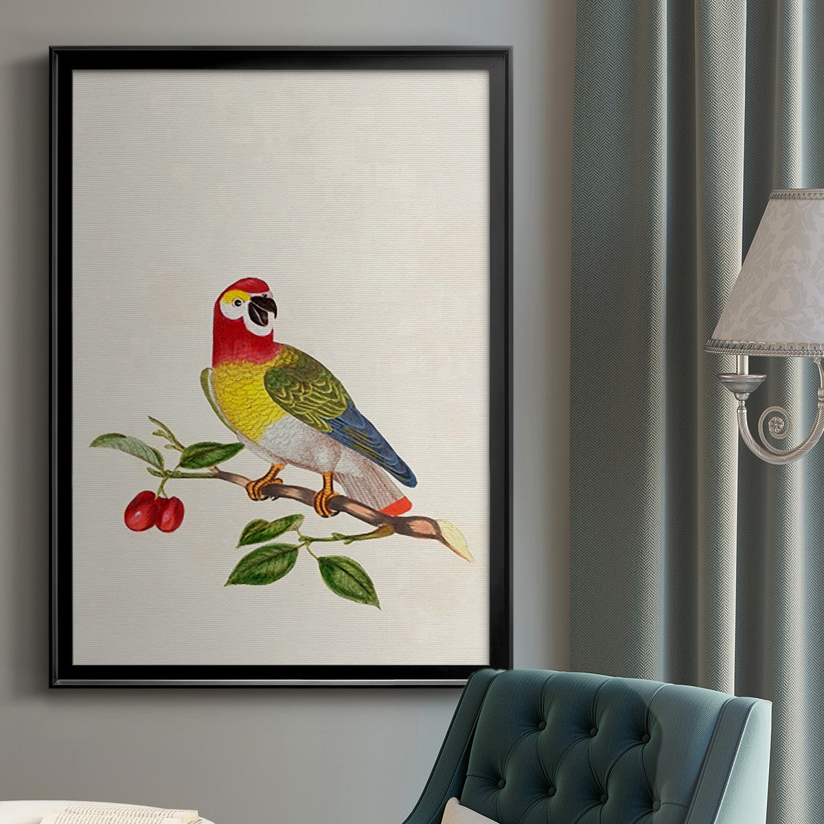 Bird in Habitat VI - Modern Framed Canvas Print