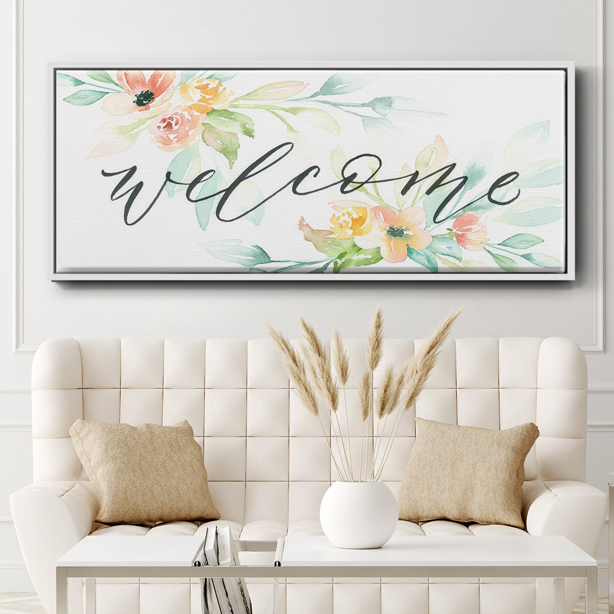Welcome - Floater Framed Canvas Print
