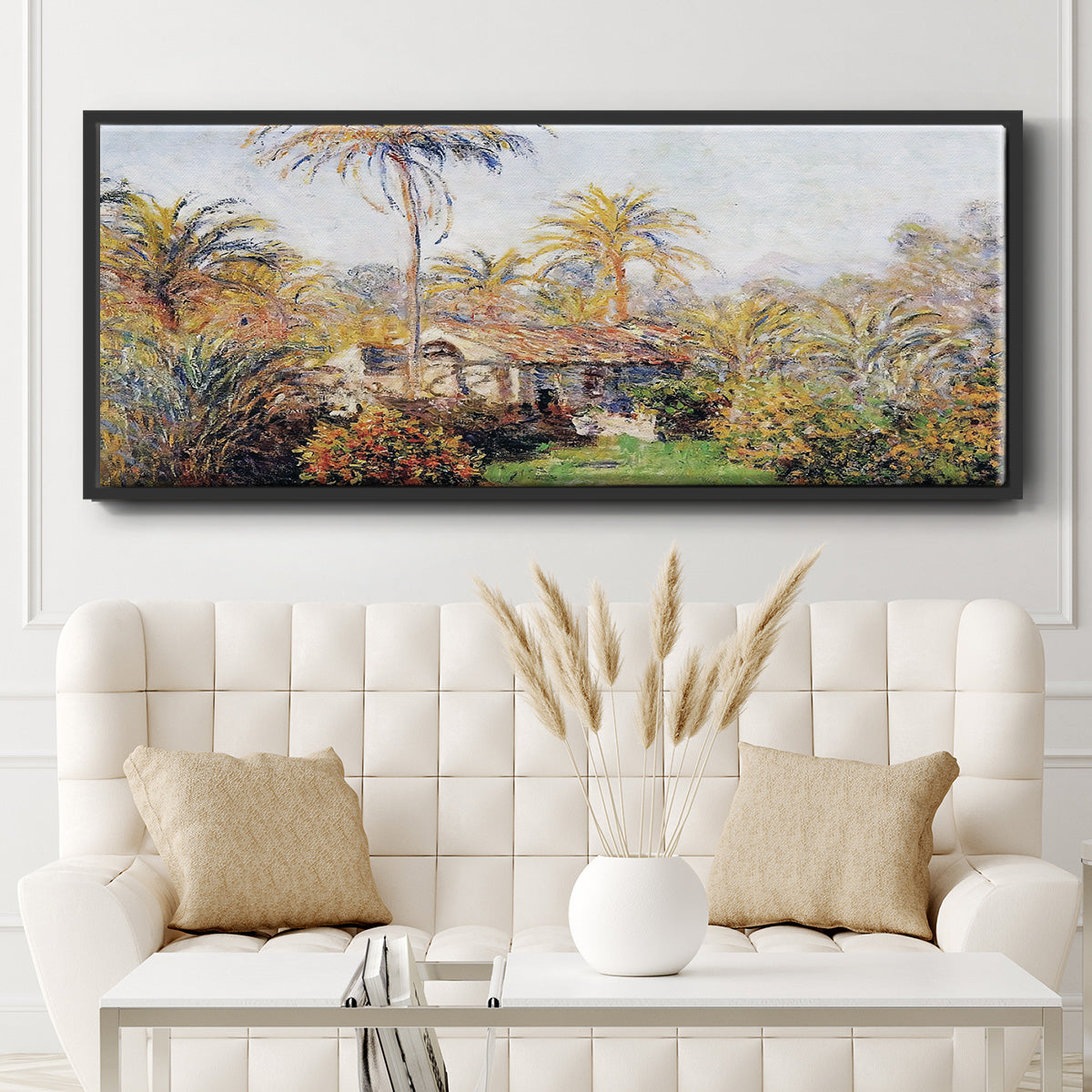 Small Country Farm in Bordighera, 1884 - Floater Framed Canvas Print