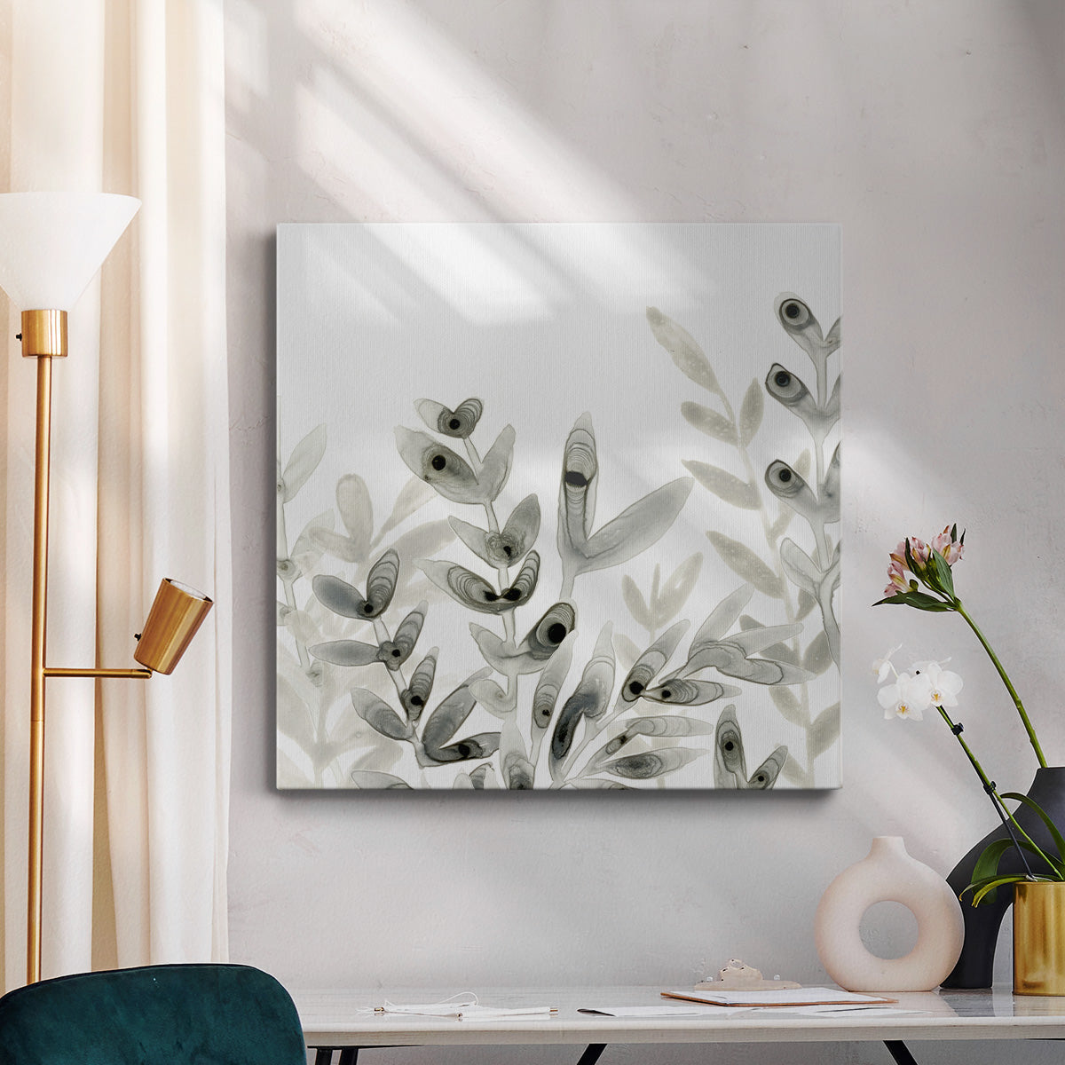 Watermark Foliage IV-Premium Gallery Wrapped Canvas - Ready to Hang