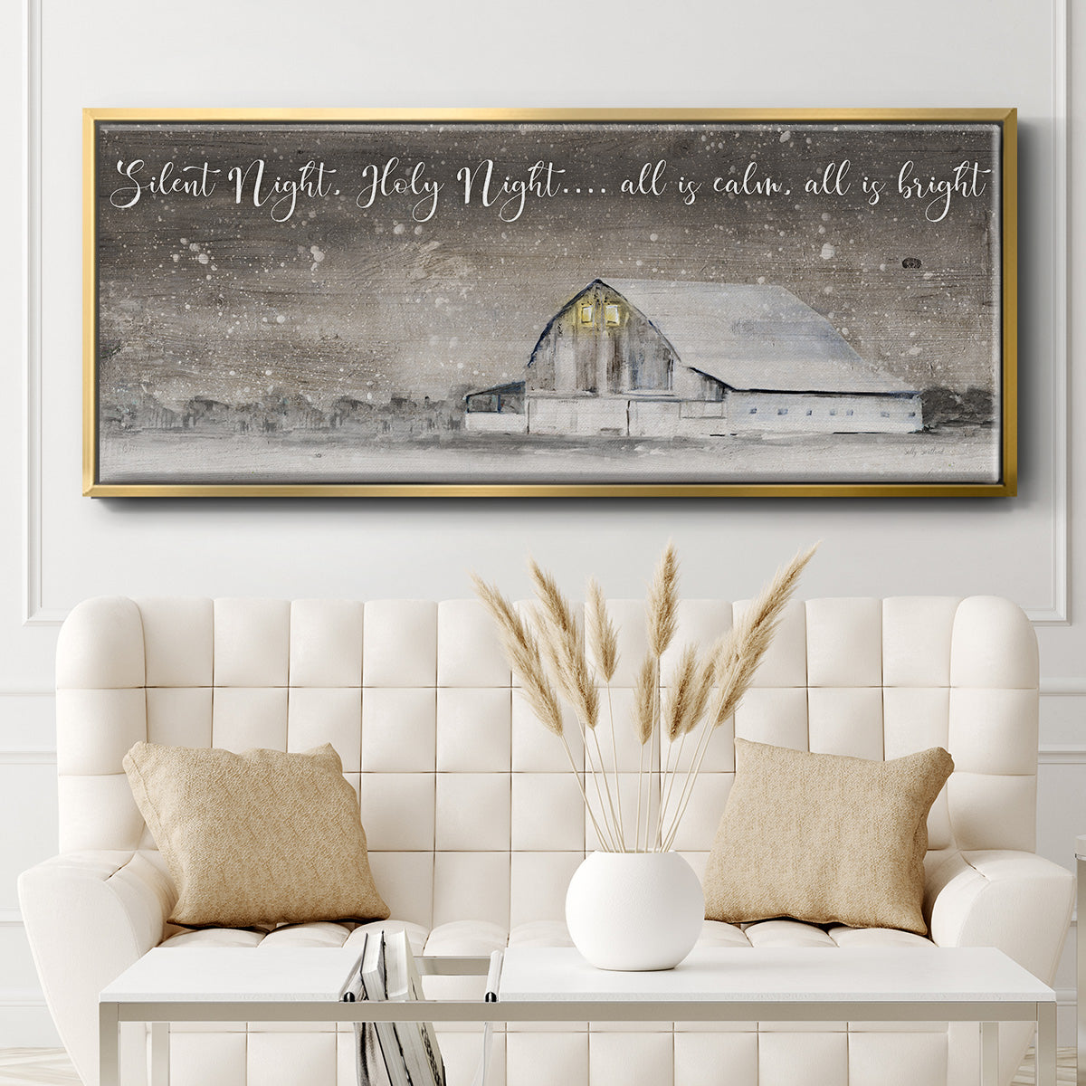 Silent Night - Floater Framed Canvas Print