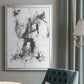 Graphite Abstract II - Modern Framed Canvas Print
