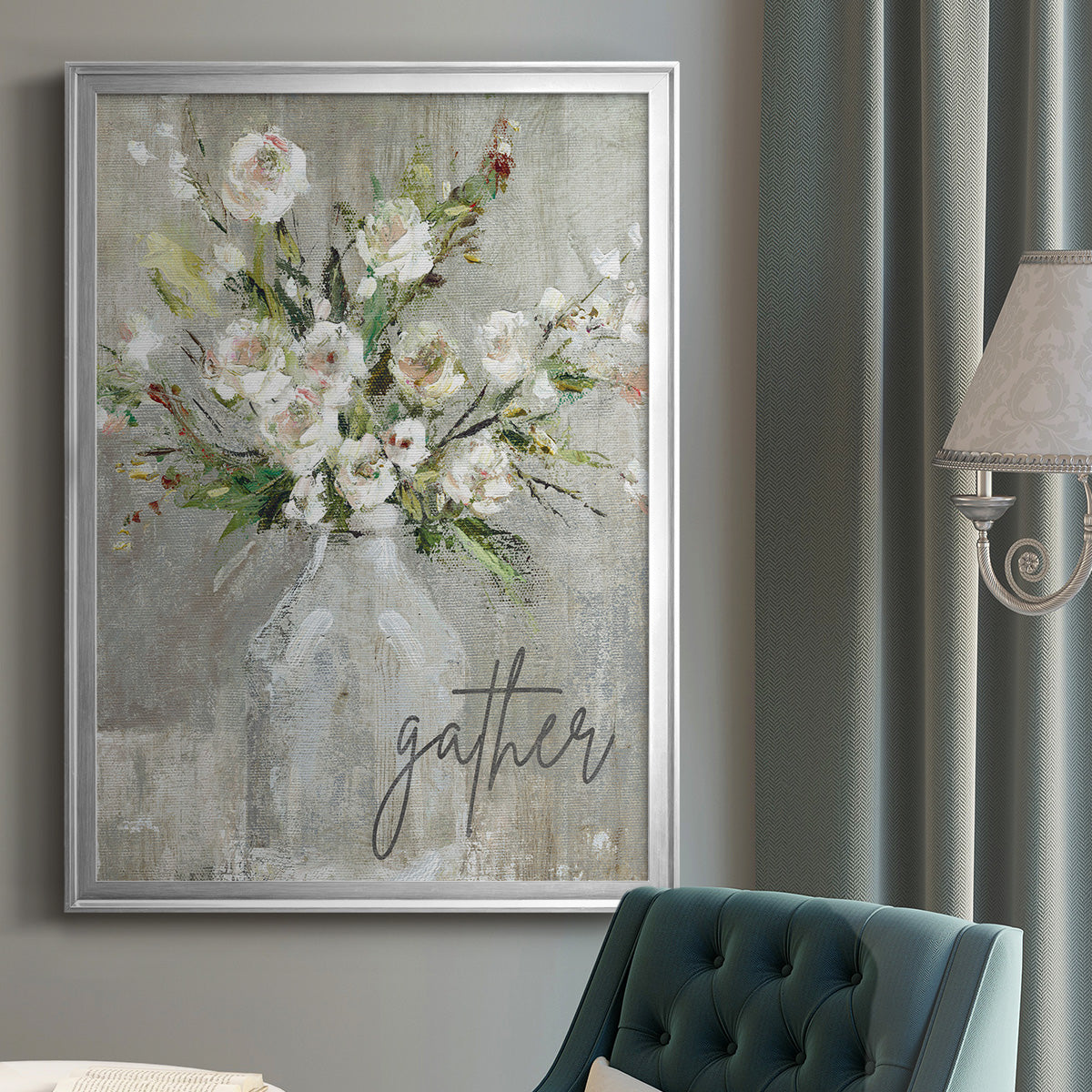 Gather - Modern Framed Canvas Print