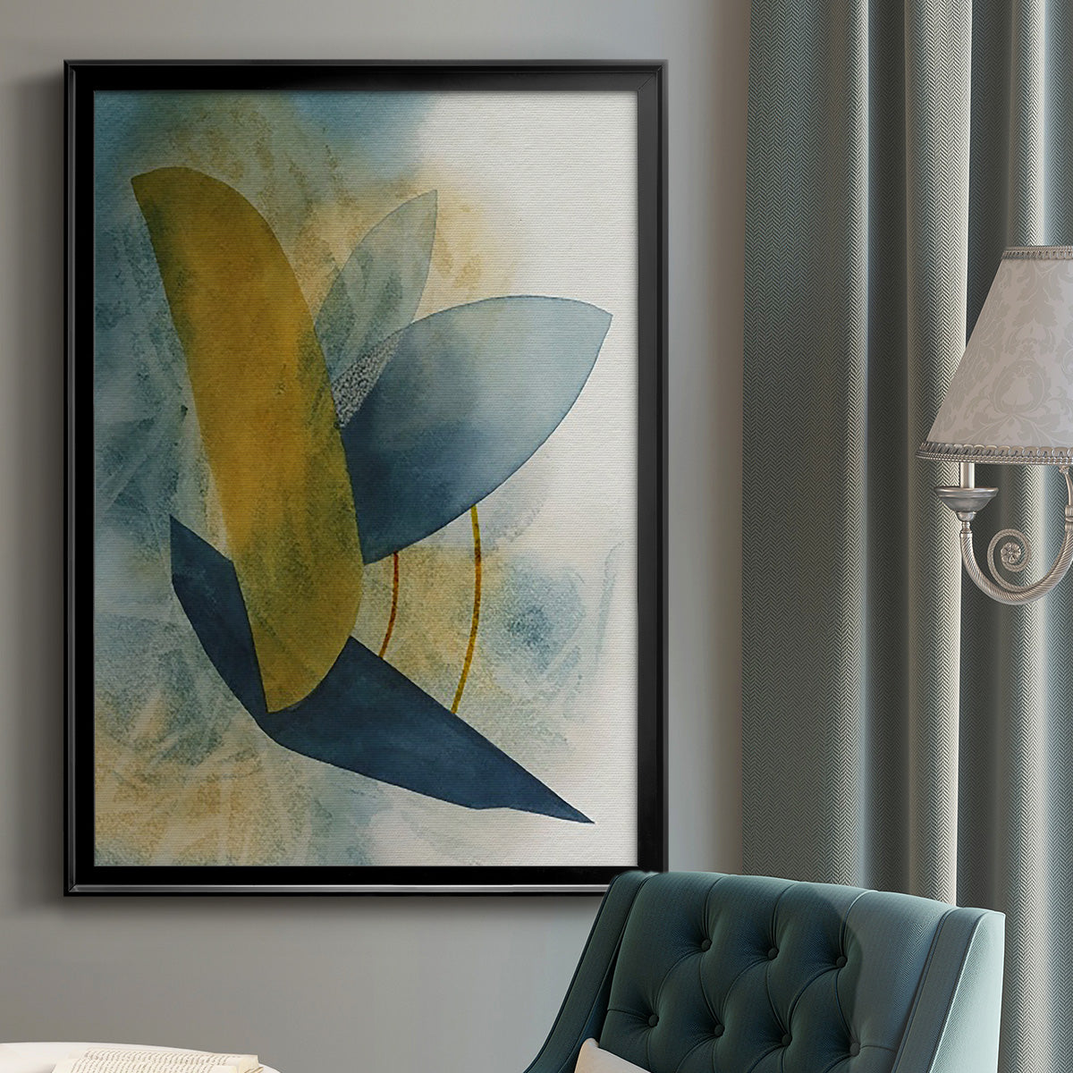 Solar Shapes I - Modern Framed Canvas Print