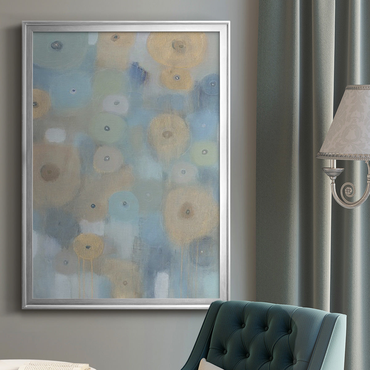 Spinning Wheels II - Modern Framed Canvas Print