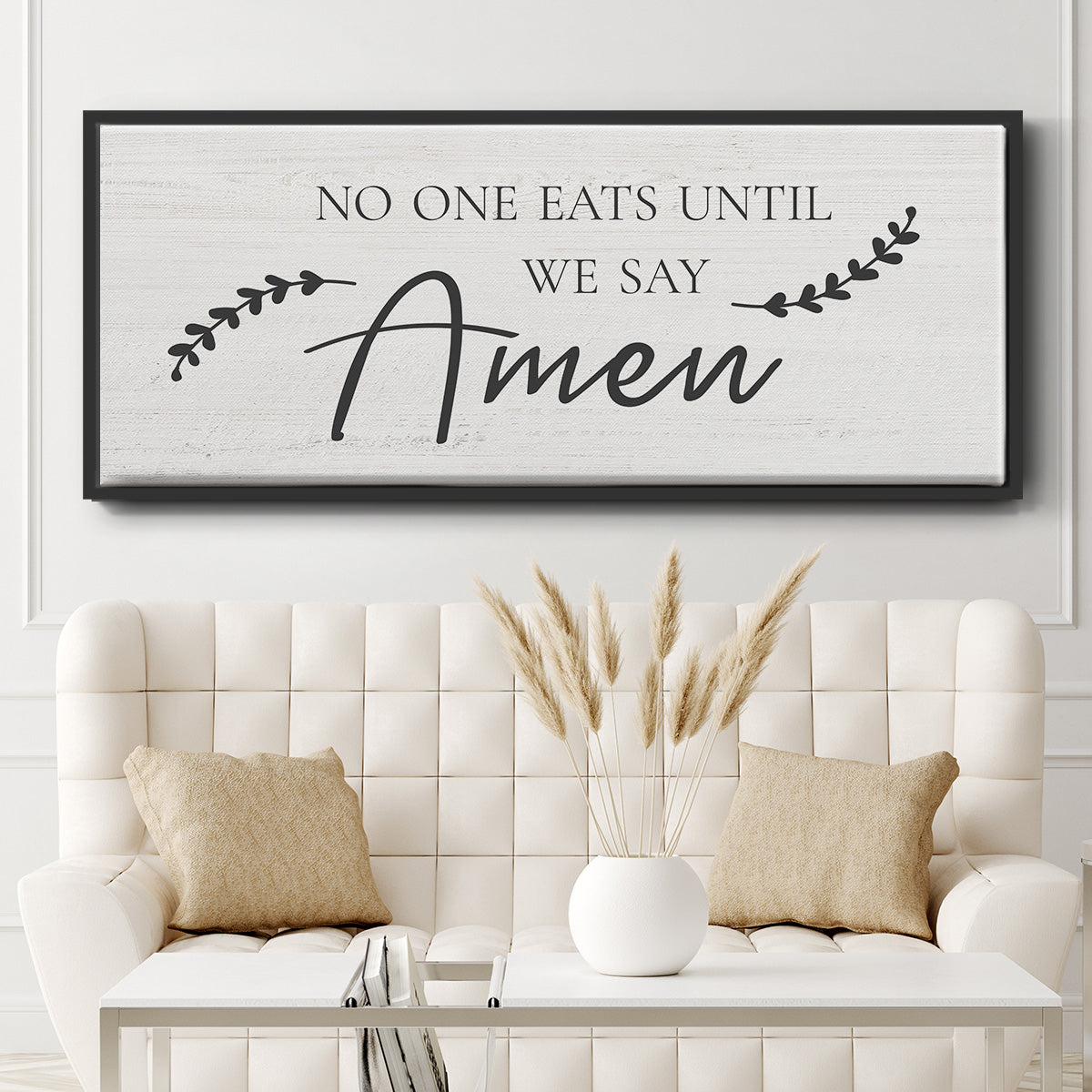 Say Amen - Floater Framed Canvas Print
