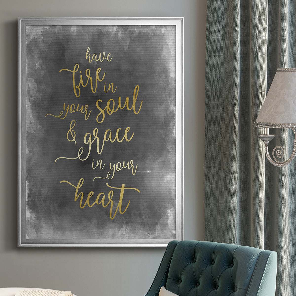 Fire in Your Soul - Modern Framed Canvas Print