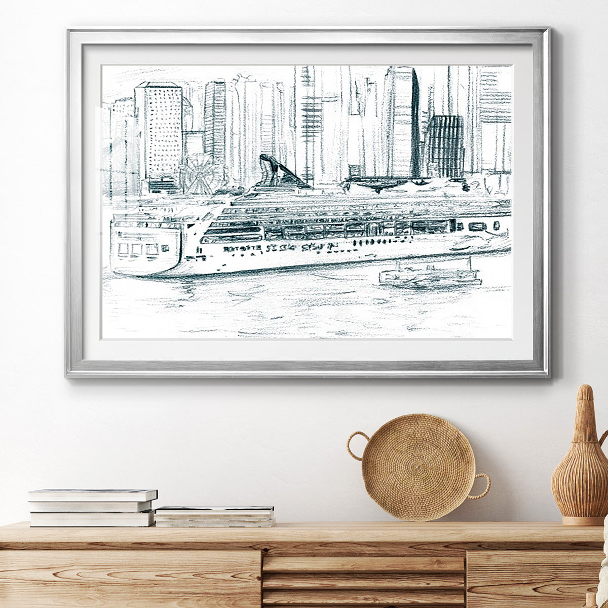 Ferryboats II Premium Framed Print - Ready to Hang