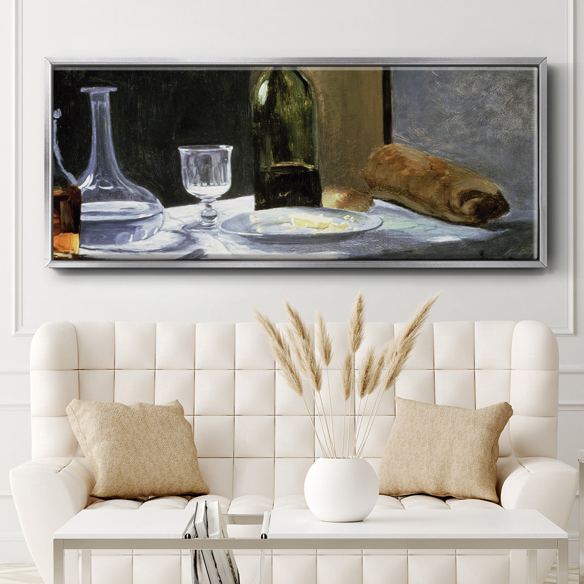 Still Life with Bottles, 1862 - Floater Framed Canvas Print