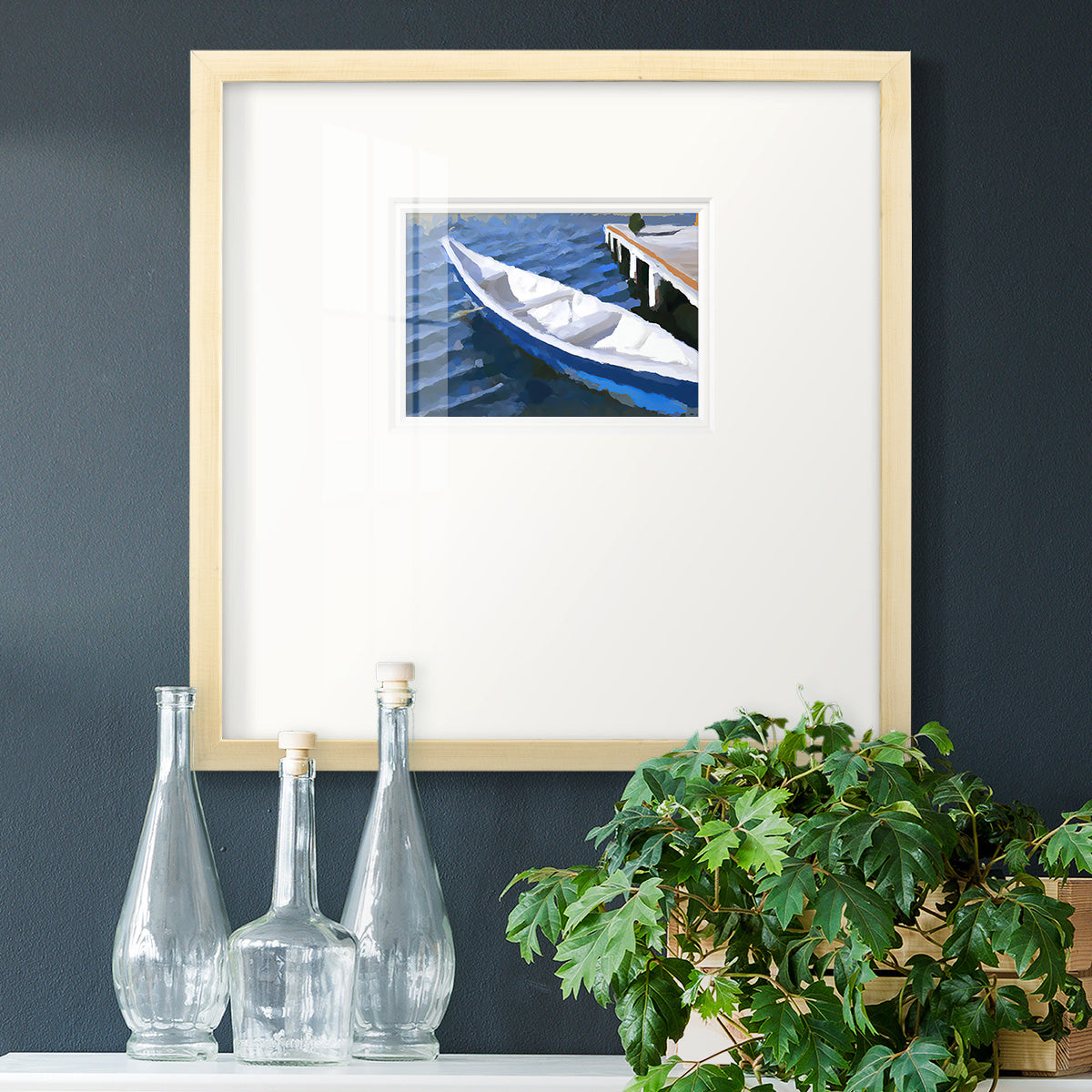 Colorful Rowboat IV Premium Framed Print Double Matboard