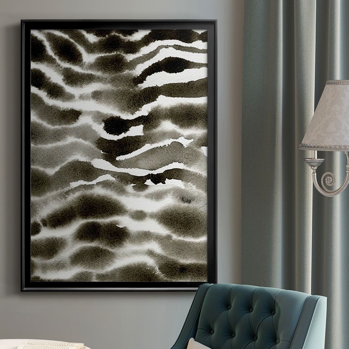 Jungle Stripe II - Modern Framed Canvas Print