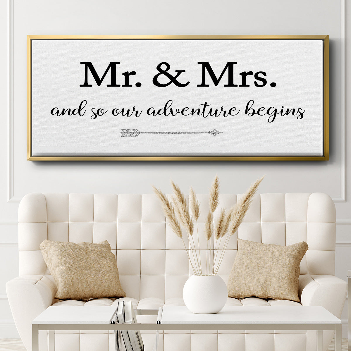 Mr. and Mrs. - Floater Framed Canvas Print