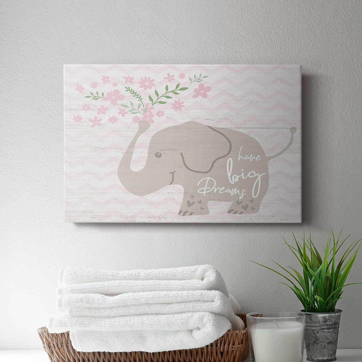 Floral Elephant - Canvas Art Print