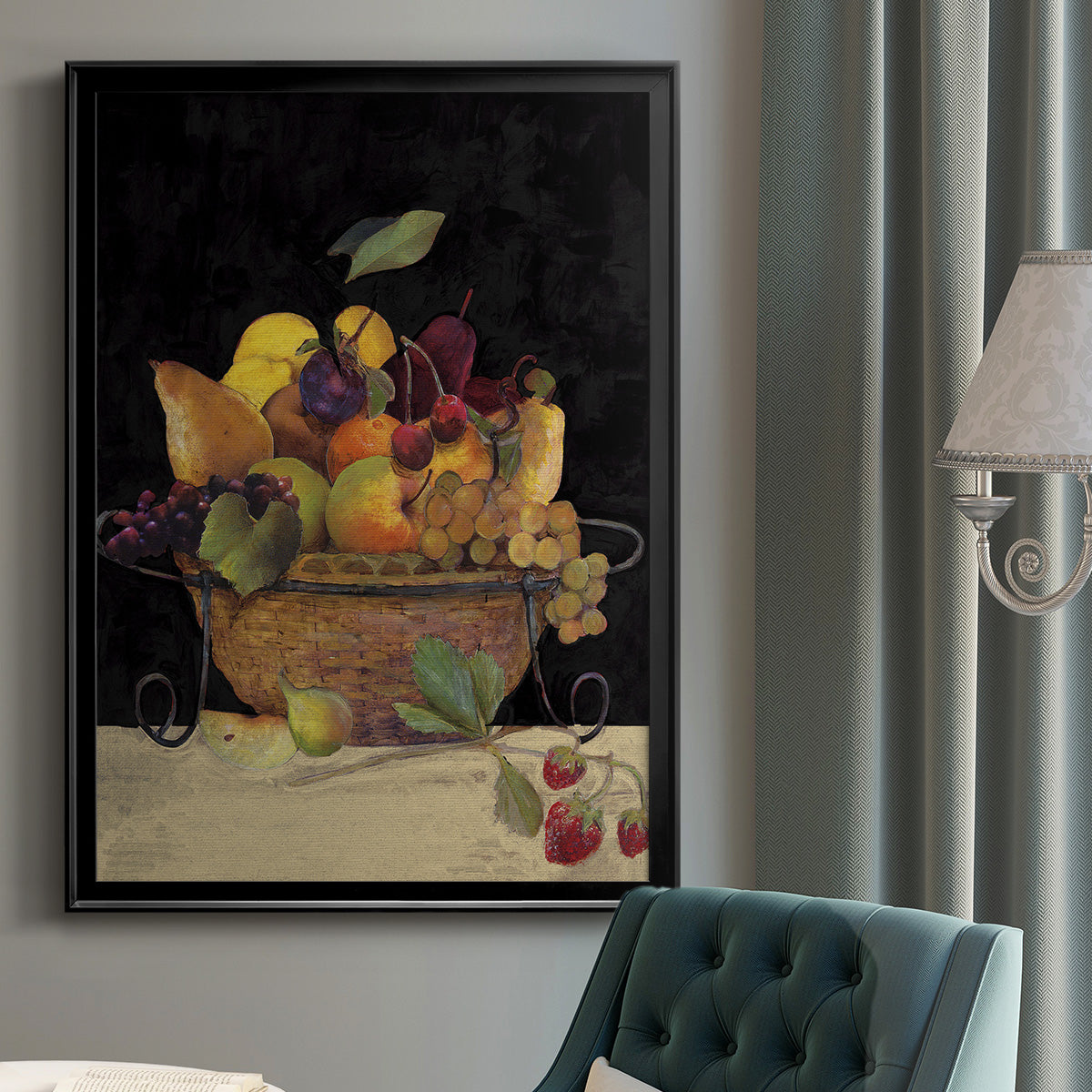Fruit Basket II Revisit - Modern Framed Canvas Print