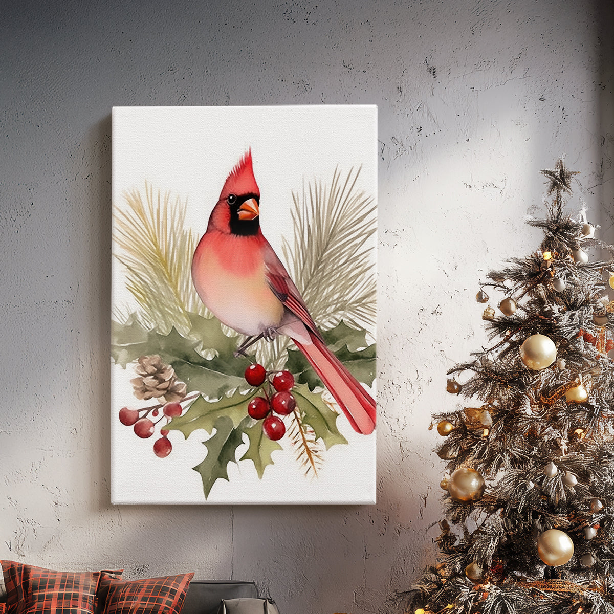 Tinsel-Gold Dawn Green - Canvas Art Print