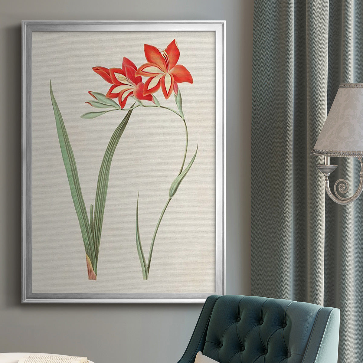 Flowers of the Seasons IV - Modern Framed Canvas Print