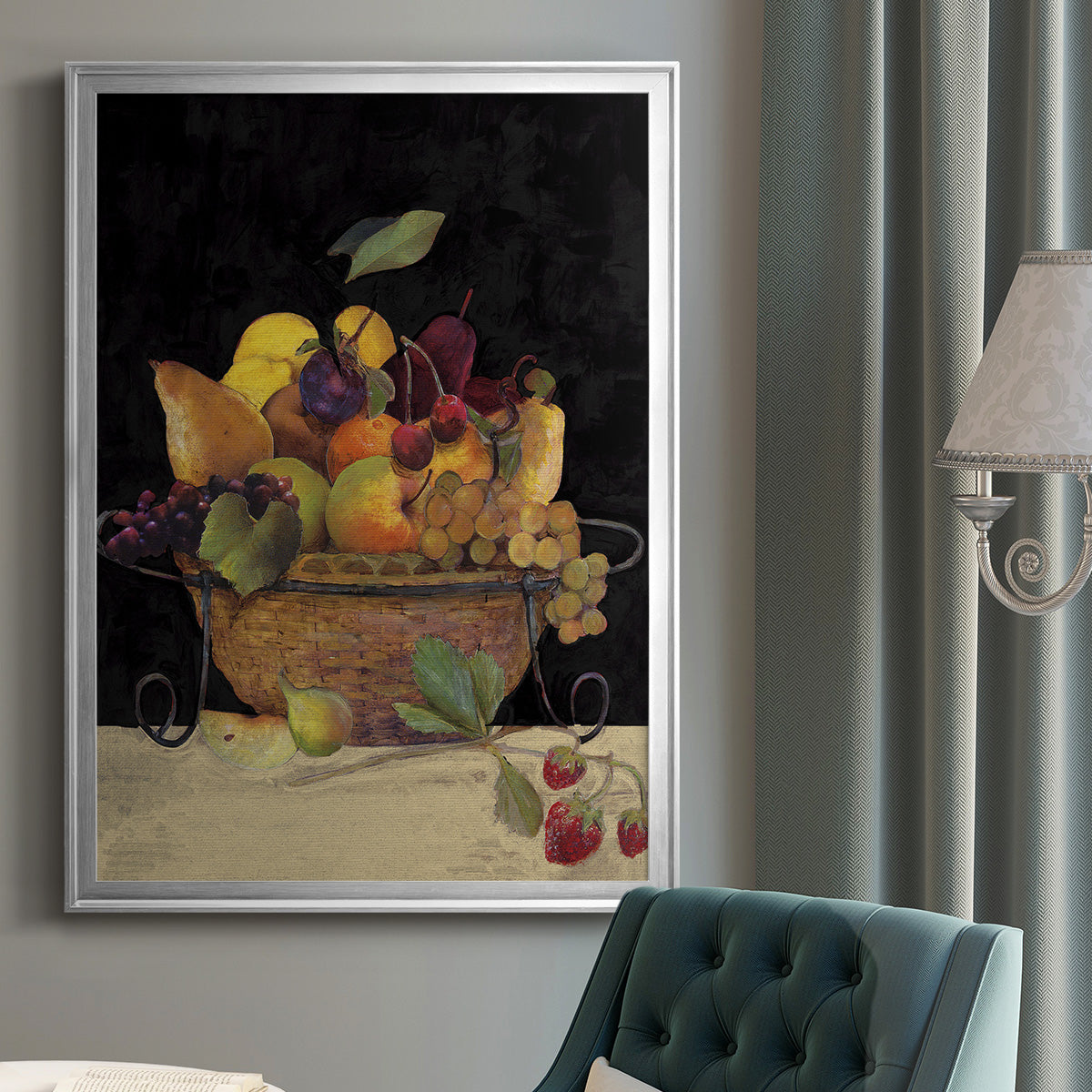 Fruit Basket II Revisit - Modern Framed Canvas Print