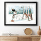 Snow Friends - Modern Framed Art Print