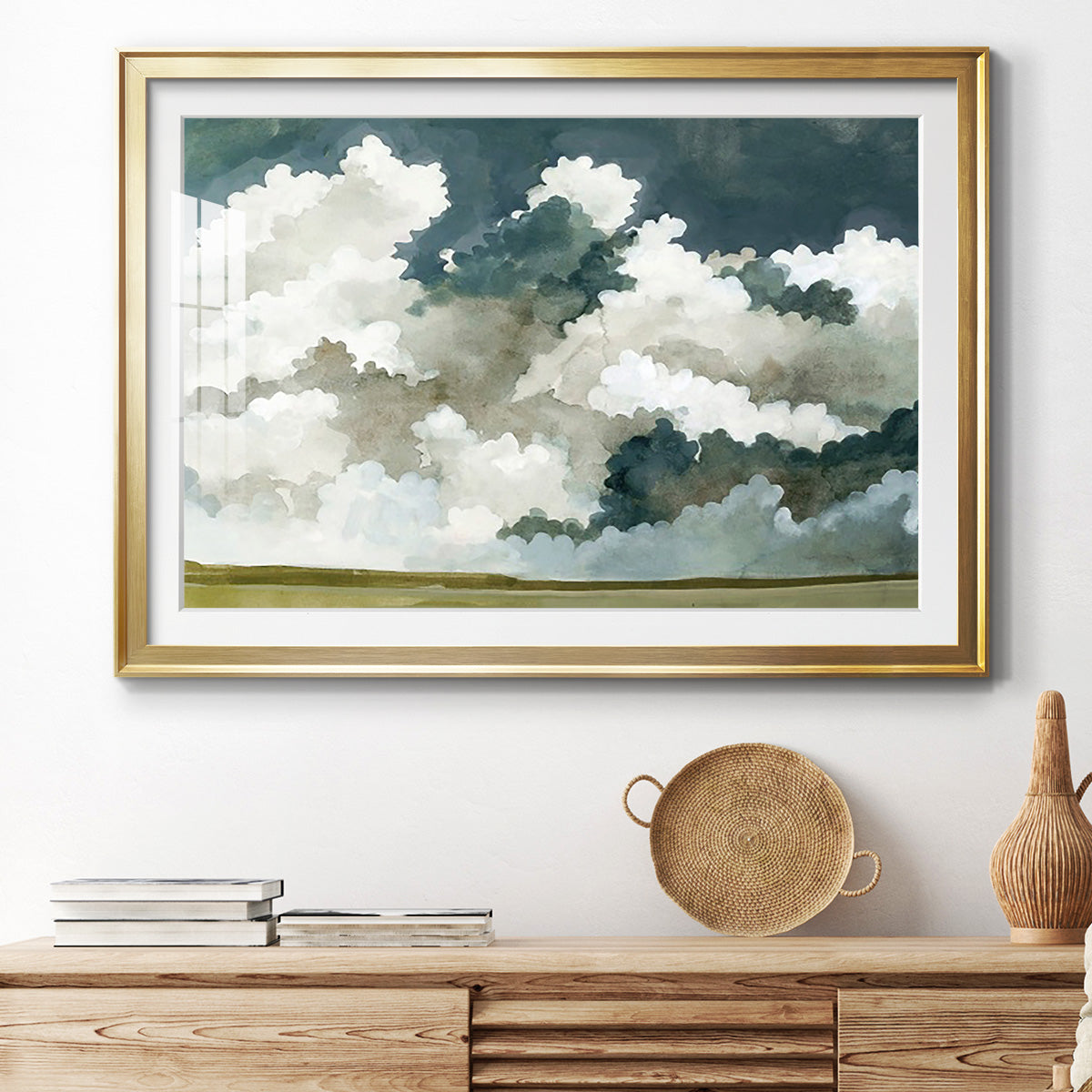 Vast Neutral Sky III - Modern Framed Art Print