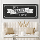 Joy Family Love - Floater Framed Canvas Print