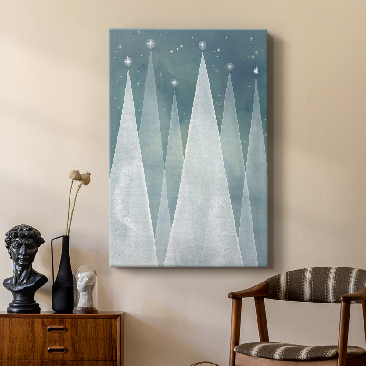 Mod Evergreens I - Canvas Art Print