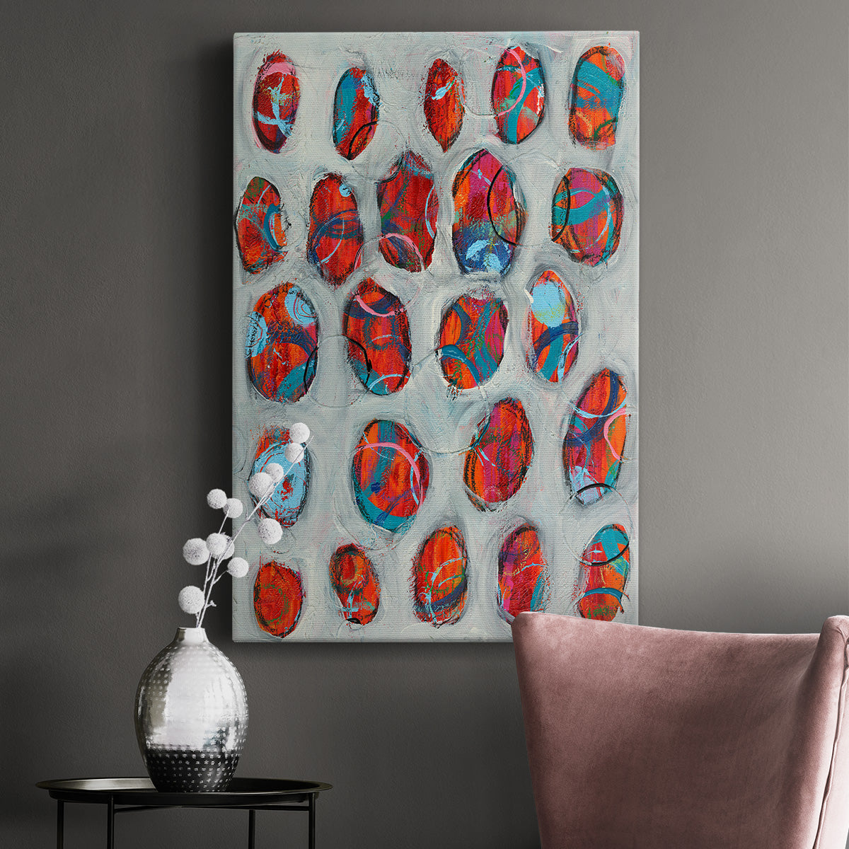 Abstract Circles II Premium Gallery Wrapped Canvas - Ready to Hang