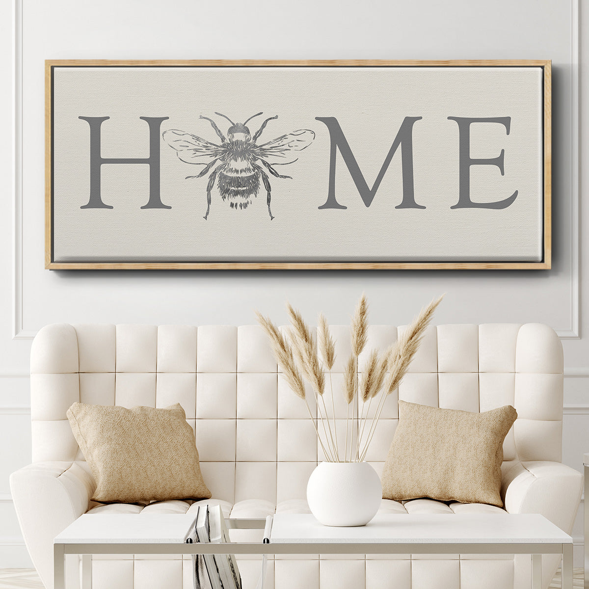 Bee Home - Floater Framed Canvas Print