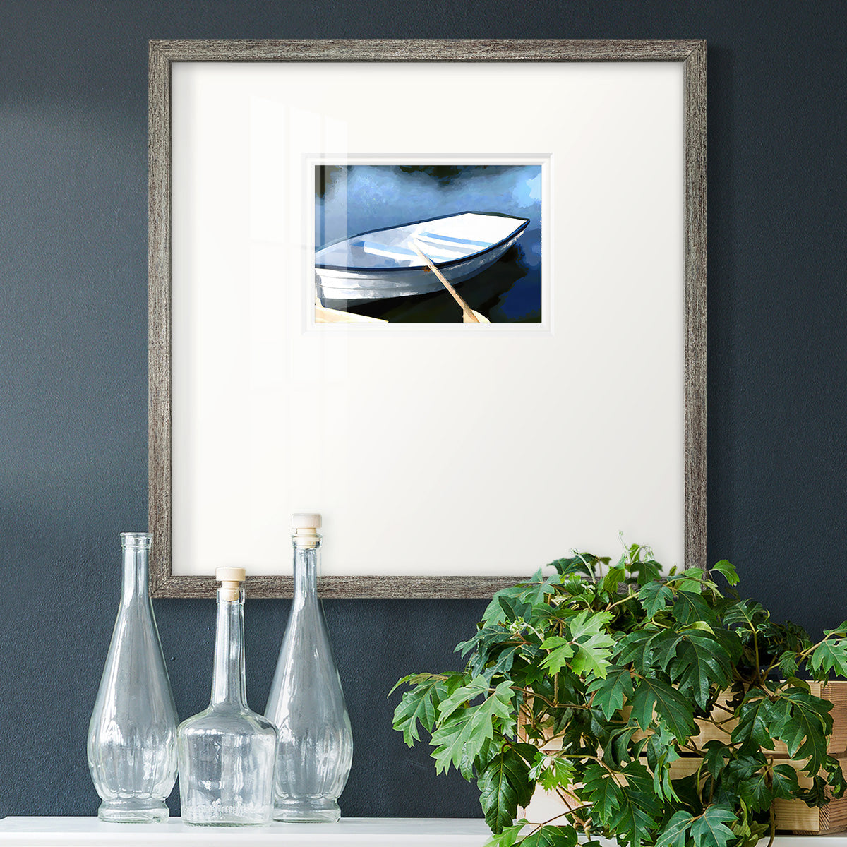 Colorful Rowboat III - Double Matboard Framed Print