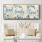 Food Family Love - Floater Framed Canvas Print